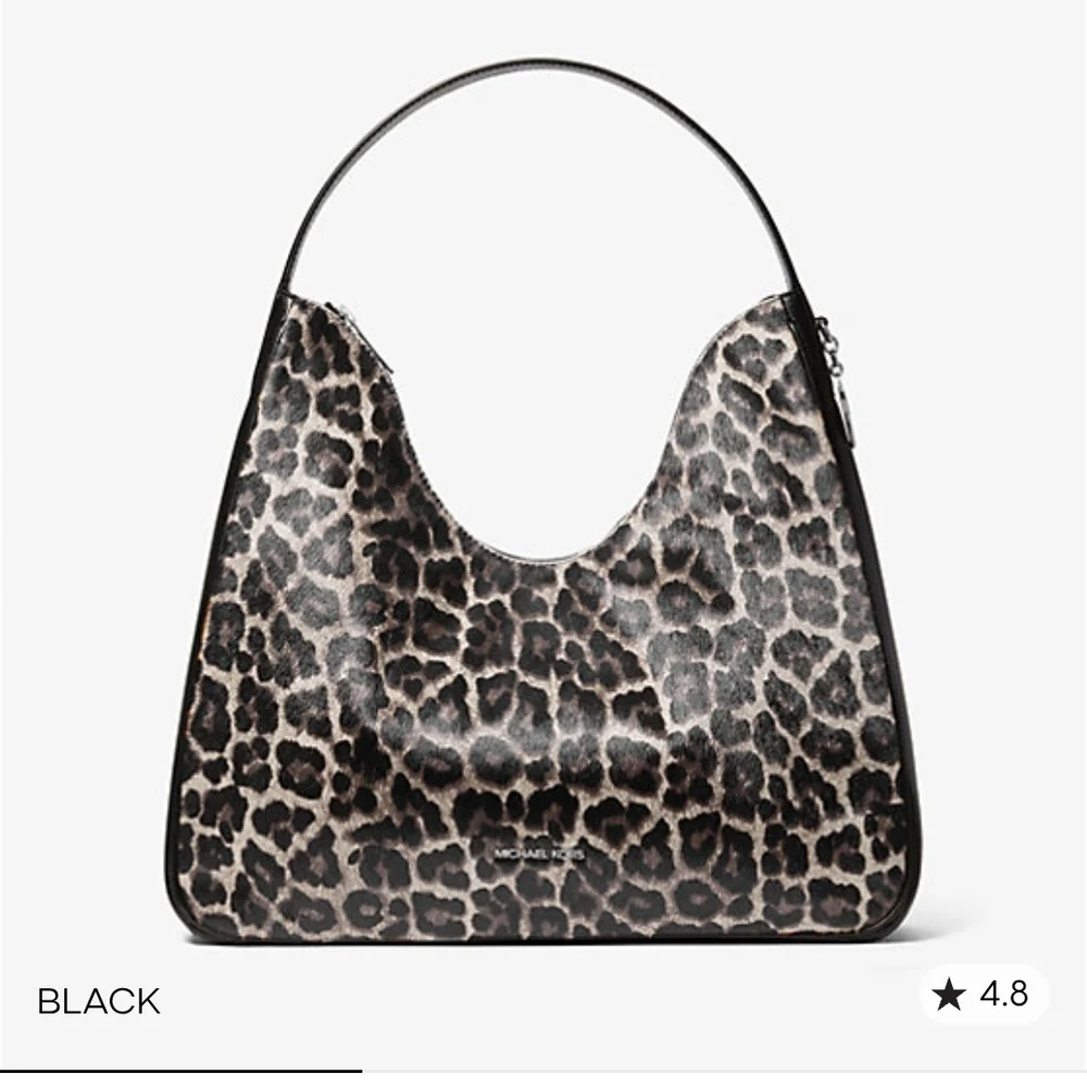 Michael Kors Nayla Medium Leopard Print Calf Hair Hobo Shoulder Bag